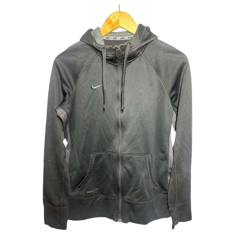 Nike Therma-FIT Black Full-Zip Hoodie Men's Size M Athletic Wear